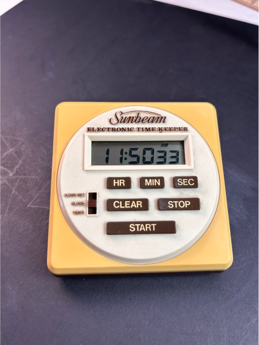 Vintage Sunbeam Electronic Time Keeper Digital Kitchen Clock Timer Desk VTG 90s